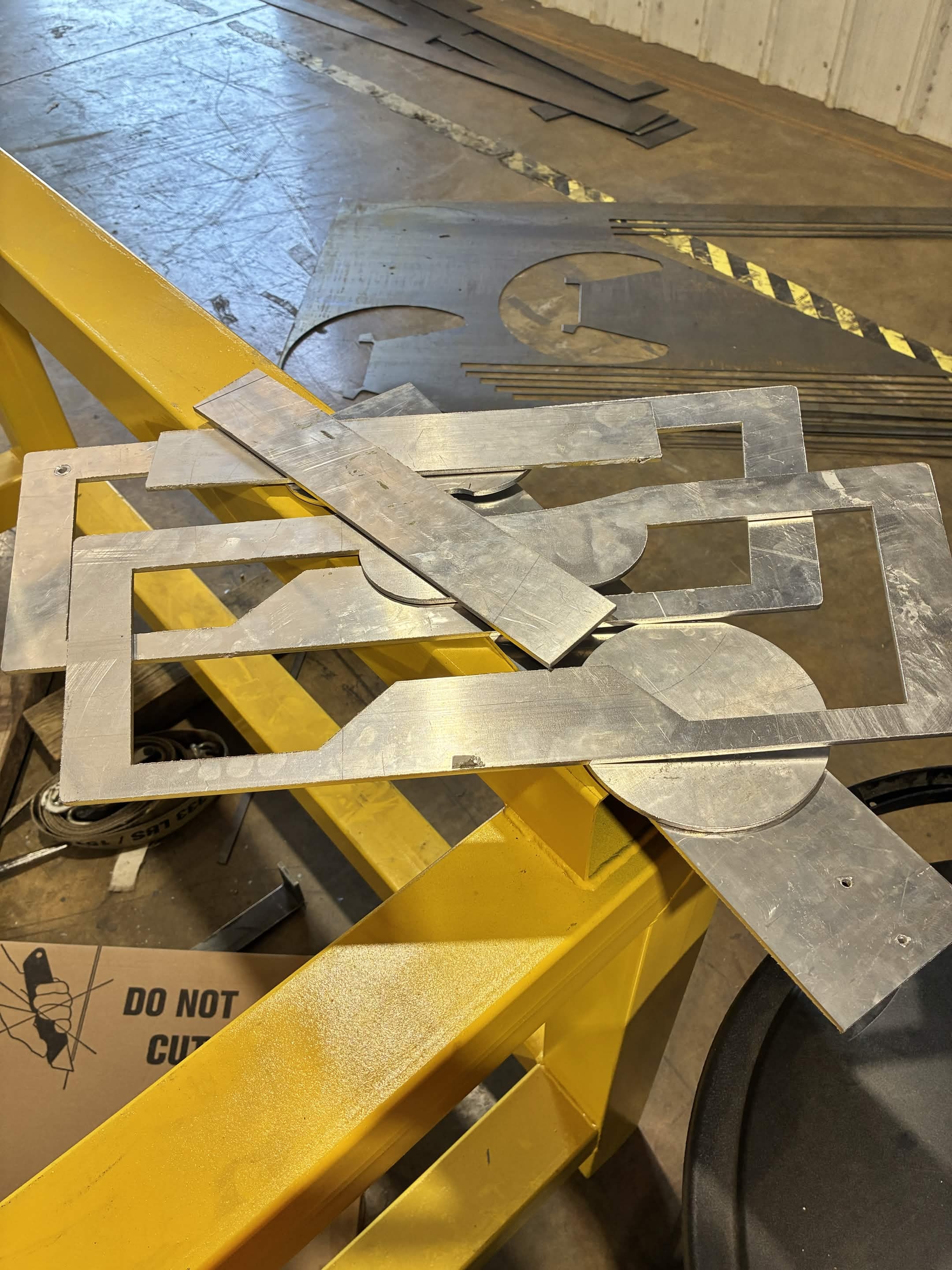 Cut frame parts during fabrication